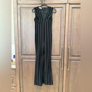 House London Black Striped Jumpsuit - Size S - Great Condition